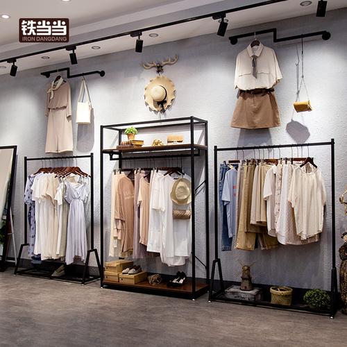 服装店衣服衣架简约现代女装货架展示架装修设计实体服装展示架