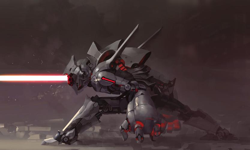 一组造型相当帅气的机甲机械插画作品欣赏!画技超强画面很动感!