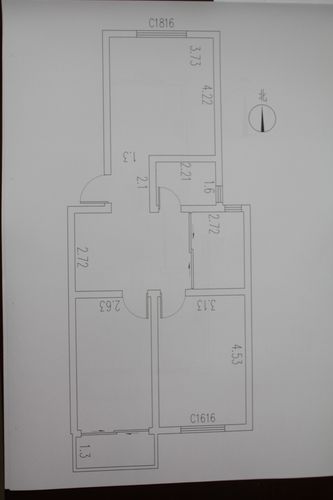 装修,进门一堵墙(距门1.3米),改如何装修?附图纸,谢谢