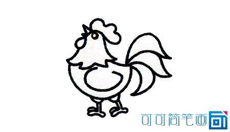 十二生肖鸡简笔画十二生肖鸡的画法