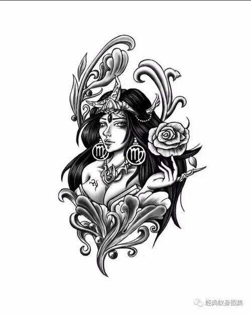 艺妓系列纹身素材