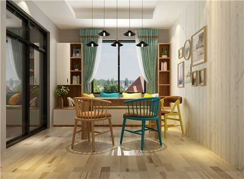 餐厅沿着窗户定制的餐边柜,不仅收纳功能强还能做餐椅,打造充满趣味的