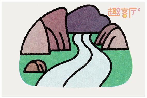河流一般是在高山地方作源头,然后沿地势向下流,一直流入像湖泊或海洋