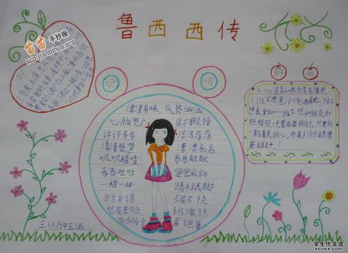 鲁西西传名著手抄报图片大全,内容