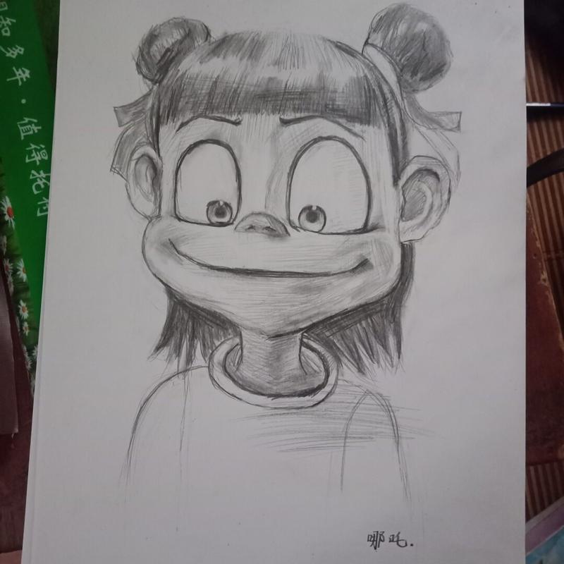 素描画哪吒之魔童降世加步骤