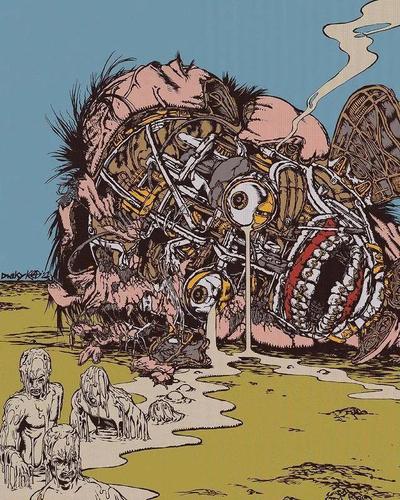 壁纸艺术家dwikyka笔下极具个性的怪诞插画