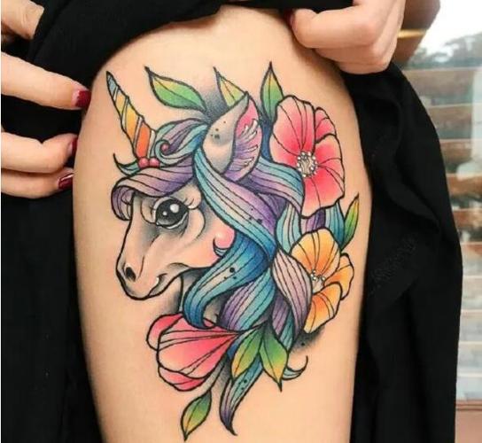 纹身独角兽的含义寓意独角兽纹身图案大全