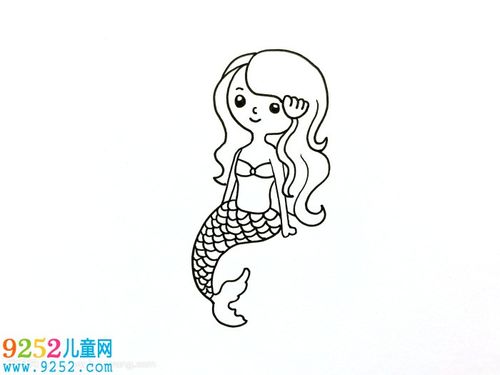 qq红包美人鱼怎么画? qq红包美人鱼简笔画教程