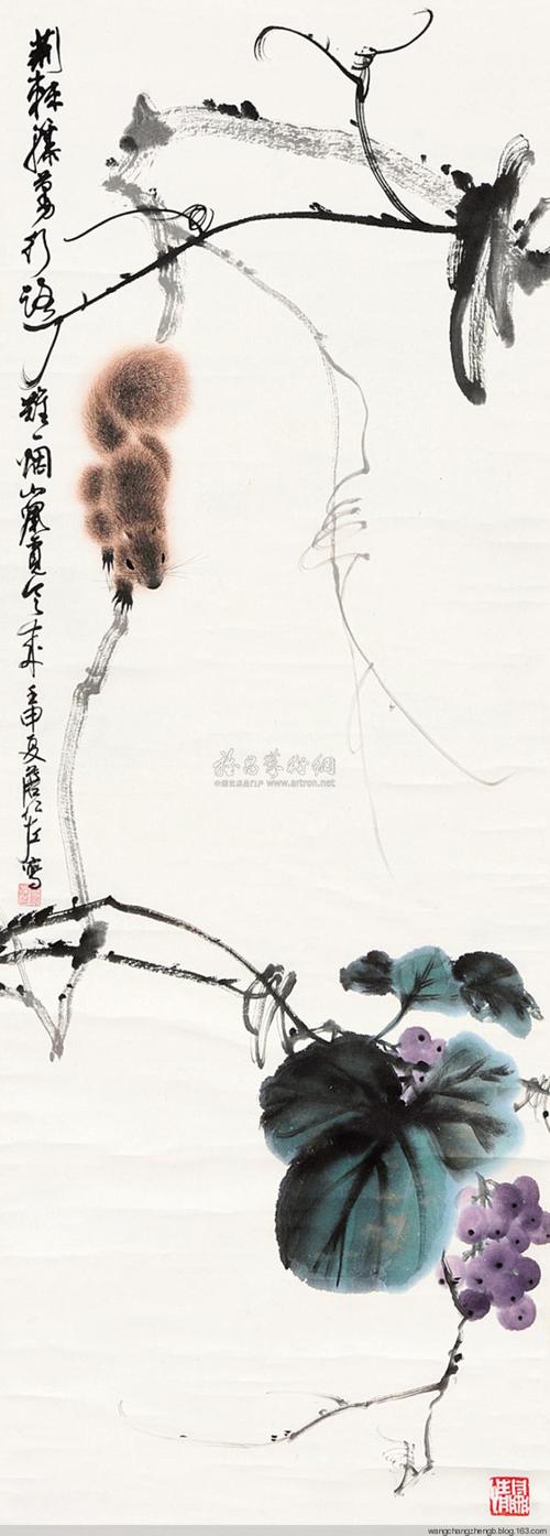 詹仁左花鸟作品欣赏
