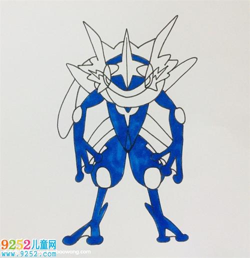 甲贺忍蛙怎么画教程精灵宝可梦简笔画甲贺忍蛙简笔画教程