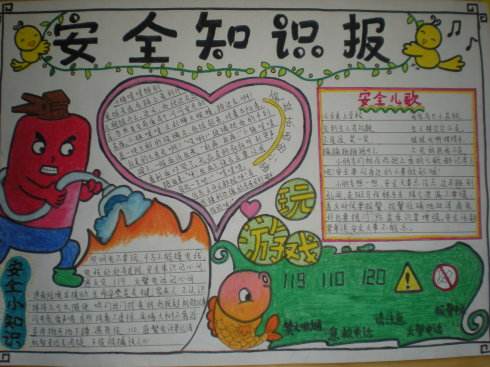 安全知识手抄报图片大全安全小常识手抄报内容有