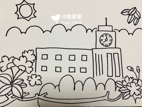 儿童画|学校|简笔画_简笔画_绘画_寻找小红书绘画大神