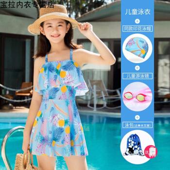泳衣女学生韩版宽松儿童游泳衣中大童1215岁女童2021年新款连体女孩