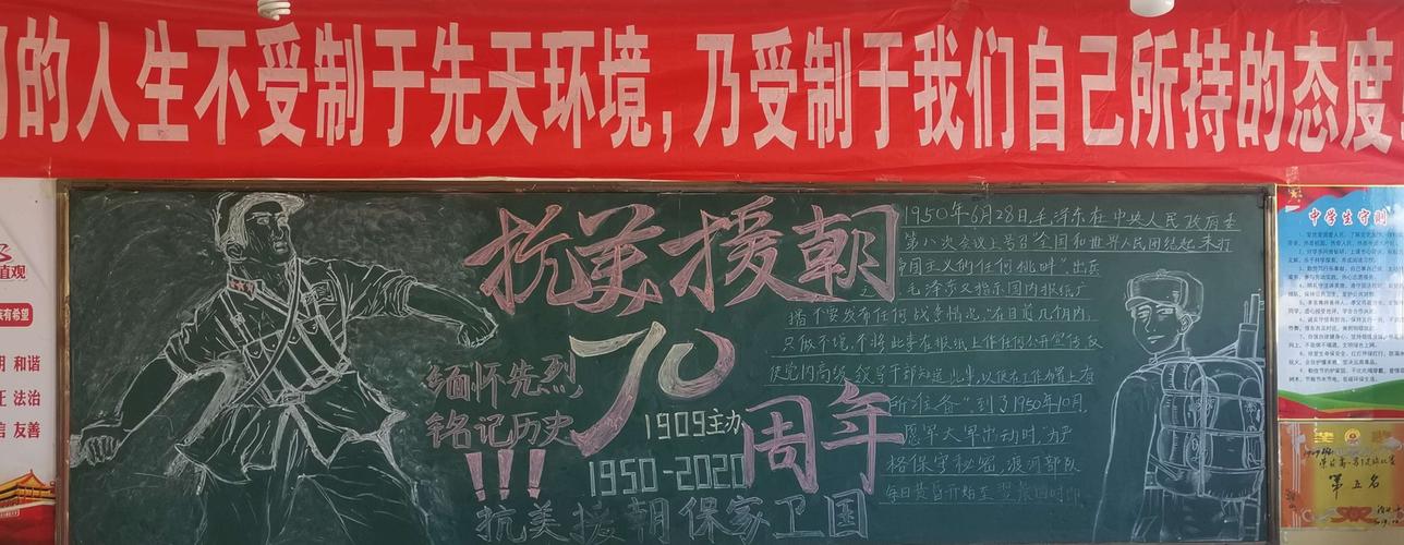 泊头市第二中学举行"纪念抗美援朝出国作战70周年"主题板报活动