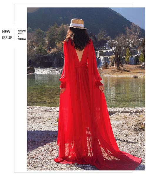 三亚旅游衣服超仙三亚度假海边拍照沙滩裙女飘逸大摆