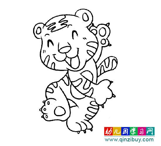 动物简笔画:老虎