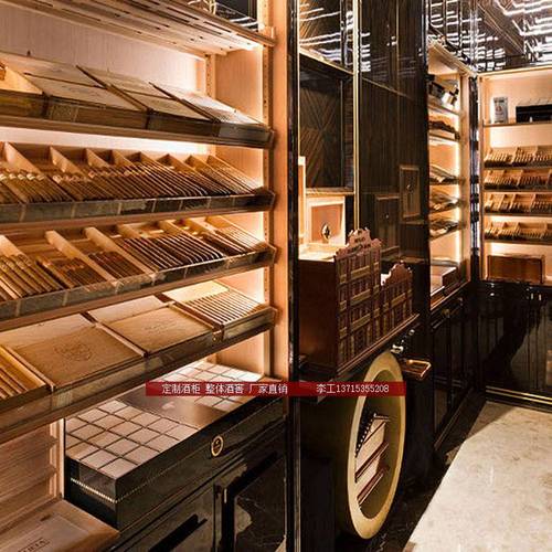 格瑞鑫 虹口雪茄展示柜储藏柜 家用恒温恒湿雪茄房设计效果图