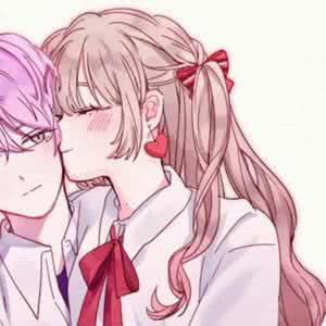 kiss二次元头像卡通图片