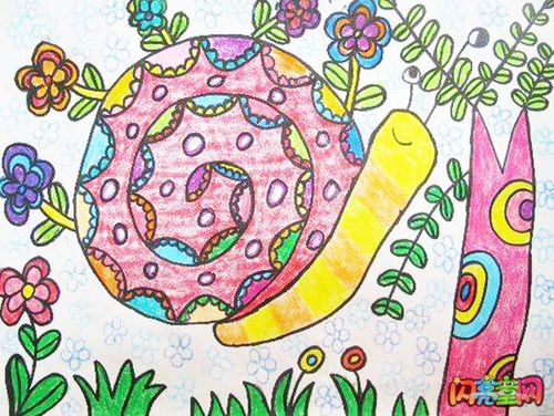 蜗牛创意儿童画优秀作品欣赏