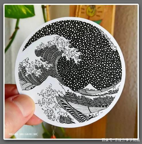 线描画素材|将世界名画画成黑白线描画,又好看又有