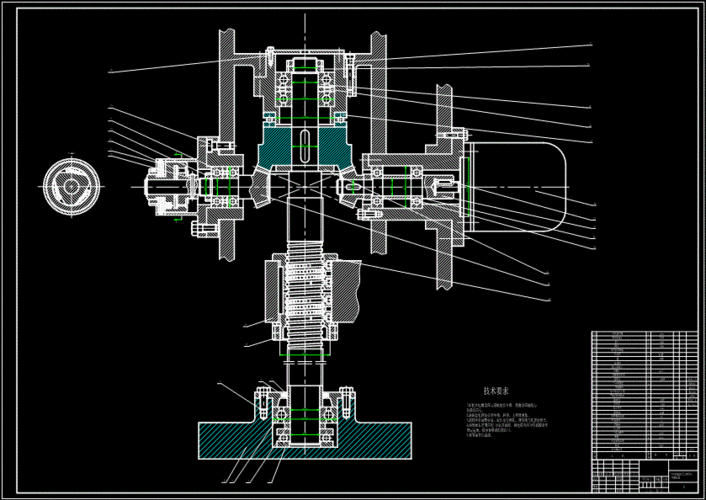 x5032铣床主要装配图(垂直进给机构装配图).dwg缩略图