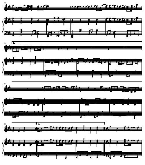 瞳をとじて 钢琴谱(五线谱)