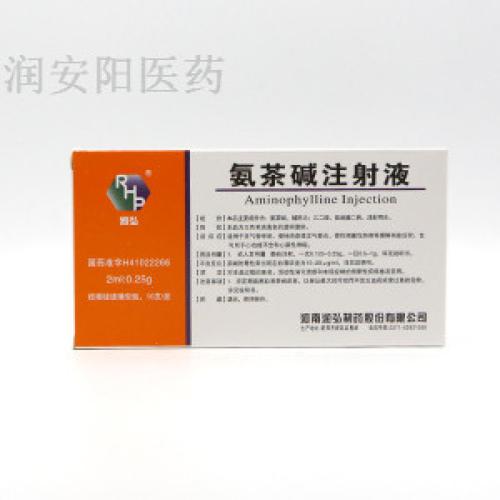 氨茶碱注射液2ml025g10支河南润弘制药股份有限公司原郑州羚锐