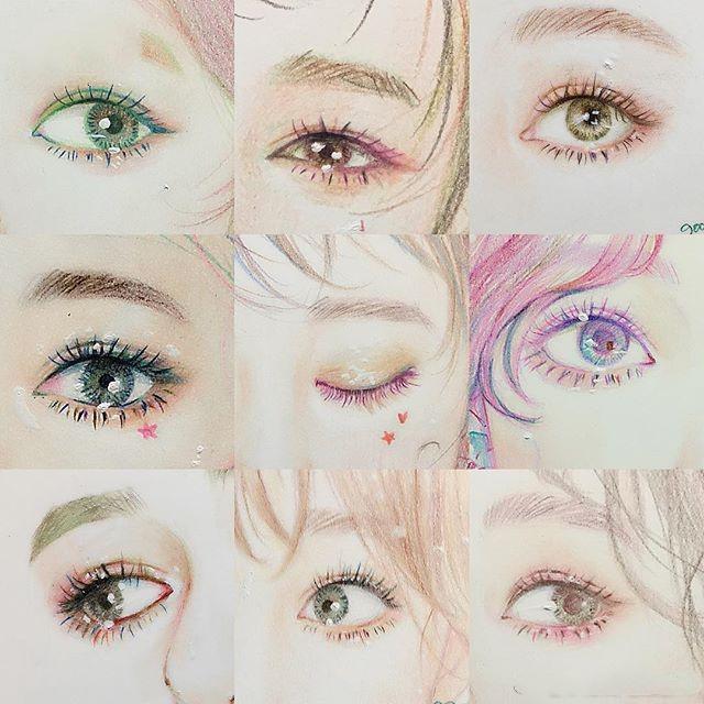 彩铅手绘入门教程用彩铅画人物的眼睛45种画法