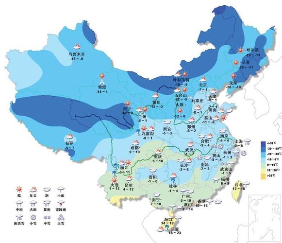 在天气图底图上,填有各城市,测站的位置以及主要的河流,湖泊,山脉等