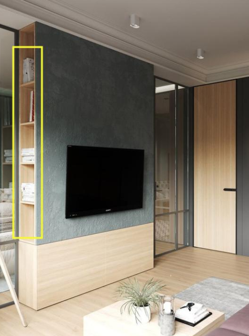 电视墙也能玩出新花样,这样做既满足了透光性,还能多个隔断!