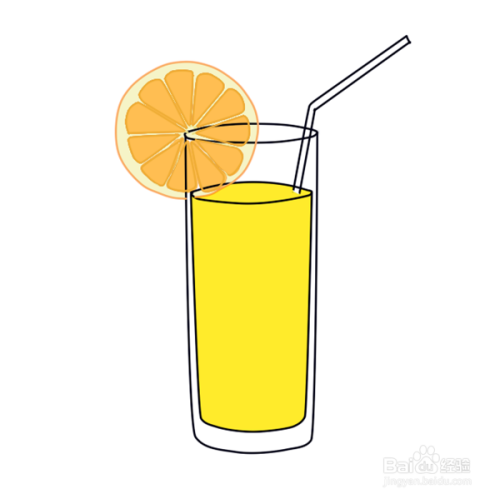 果汁杯简笔画
