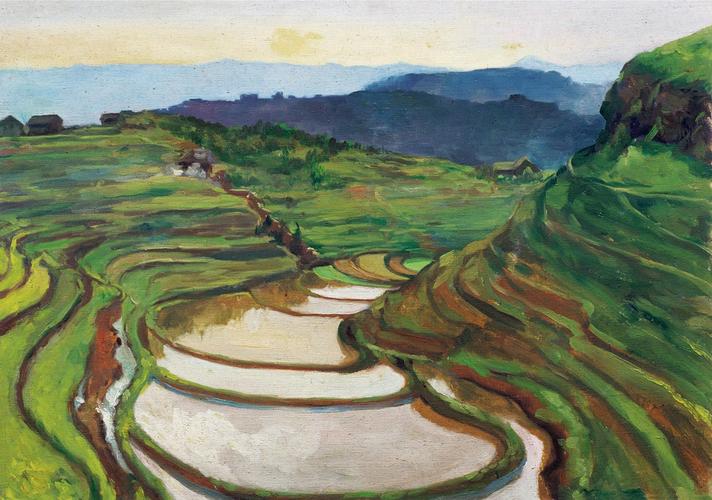 费以复(1913-1982)重庆梯田-中国现当代油画专场- 印.