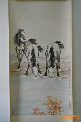 徐悲鸿三匹马作品