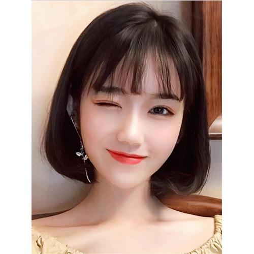空气刘海女波波头短发瘦脸网红可爱齐刘海内扣伪娘cd女装大佬假发【12