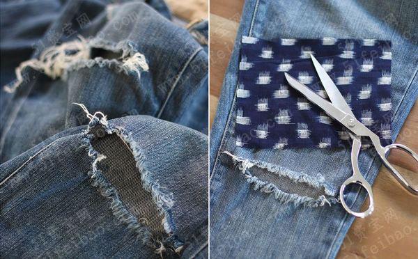 一步步教你如何完美修补破洞牛仔裤