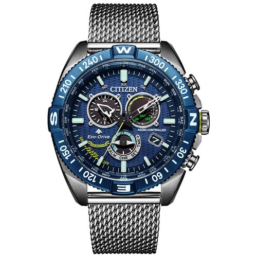 citizen西铁城光动能男士手表蓝天使三代多局电波表自动对时万年历