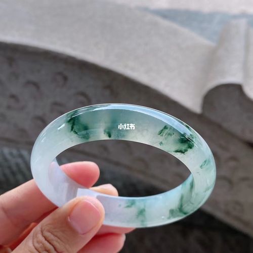 翡翠冰花正圈手镯_翡翠_手镯_花卉_荧光_时尚_配饰