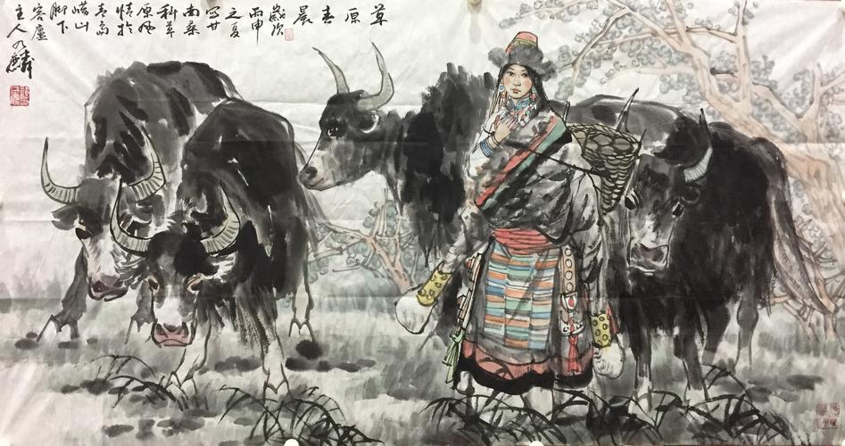 草原春晨_谭乃麟_云升山房_画廊主页_雅昌艺术网