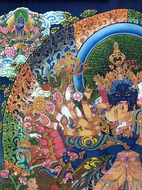 传世收藏佳作《时轮金刚》_颜料_唐卡_文化_绘画
