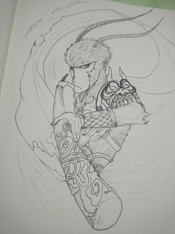 动漫齐天大圣手绘大圣