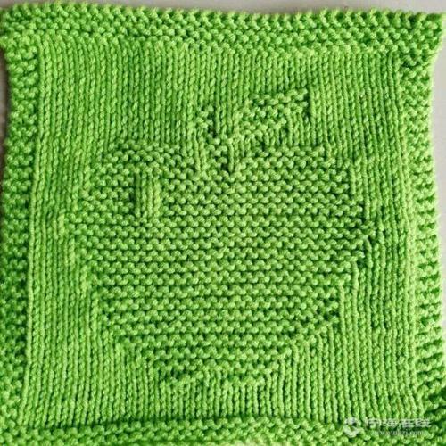 用2种针法编织苹果图案,适合新手学习,收藏起来吧