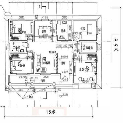 8x12米平房设计图纸,农村12米x8米房屋设计 设计图图纸实用一层平房别墅一层自建房房屋农村小别墅