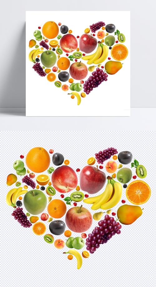 3d水果卡通3d剪影 创意蔬果设计模板素材