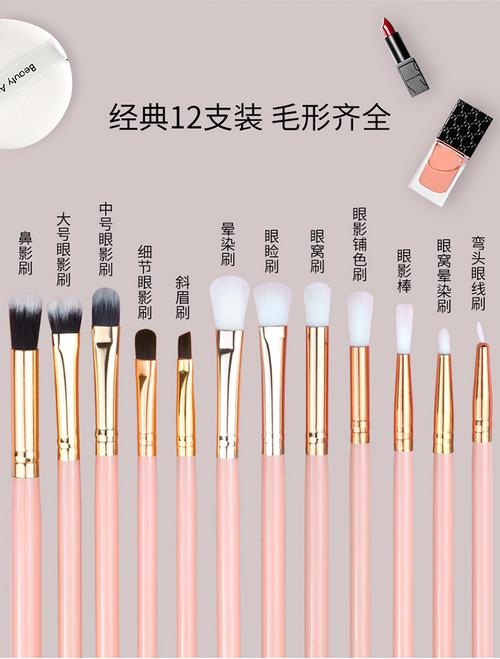 12支化妆刷眼影刷 化妆刷套装眼部套装眼部刷套装美妆工具