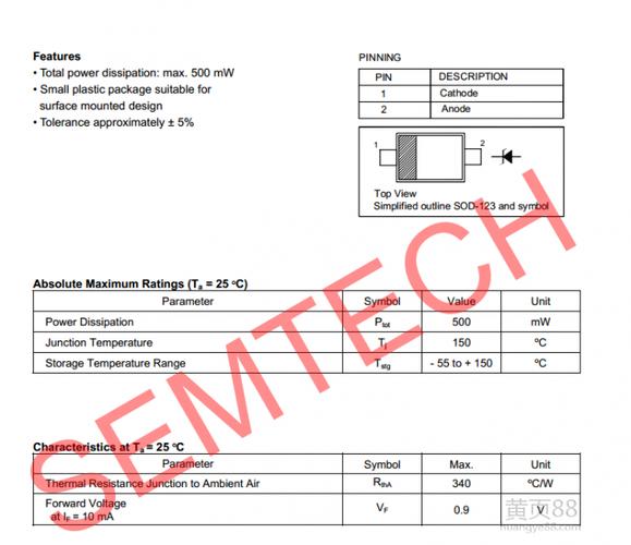 贴片稳压管二极管mm1z1818v0.5w1206sod-123st全新正品