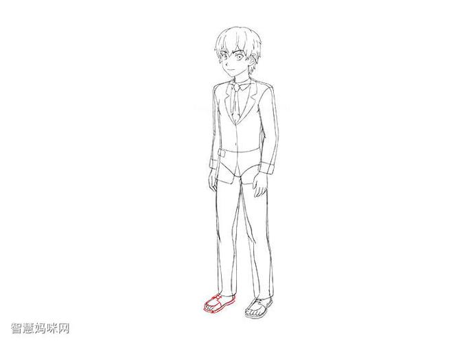 怎么画漫画人物穿校服男孩
