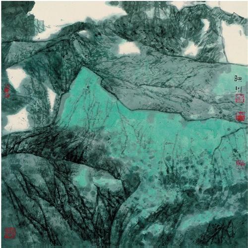 肖映川  西部的风  68×68cm