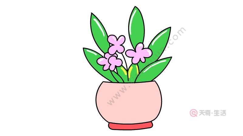 1,先画出花盆的部分.