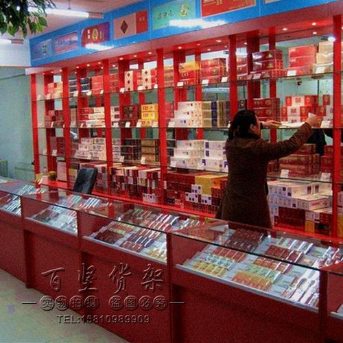 购客超市收银台烟酒柜组合烟草专卖柜台便利店香烟展柜小型玻璃展示柜