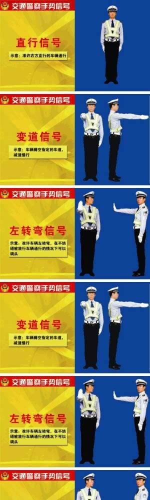 【交通警察手势信号】这些交警手语你知道吗?